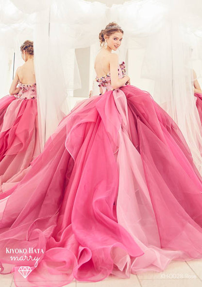 KIYOKO HATA×marry リボンドレス KH-0028 【結婚式 カラードレス レンタル】