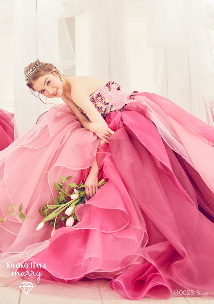 KIYOKO HATA×marry リボンドレス KH-0028 【結婚式 カラードレス レンタル】