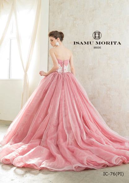 ISAMU MORITAピンク IC-76 【結婚式 カラードレス レンタル】