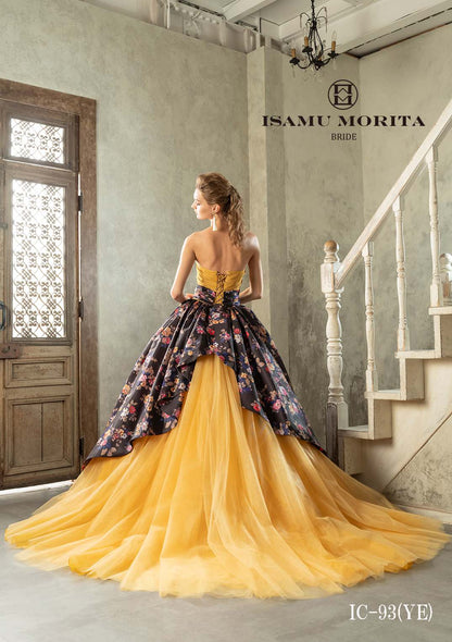 ISAMU MORITAイエロー IC-93 【結婚式 カラードレス レンタル】
