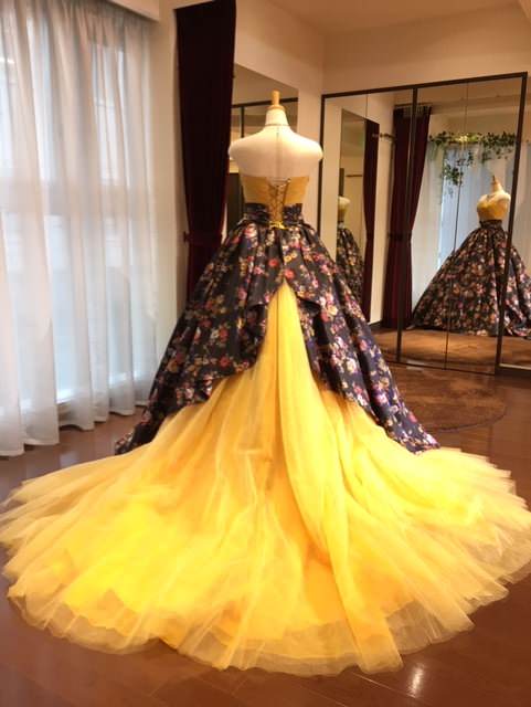 ISAMU MORITAイエロー IC-93 【結婚式 カラードレス レンタル】