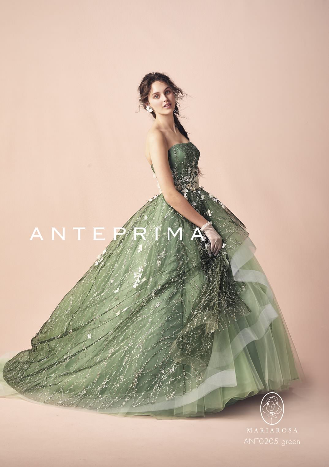 ANTEPRIMA抹茶グリーン ANT0205 【結婚式 カラードレス レンタル】