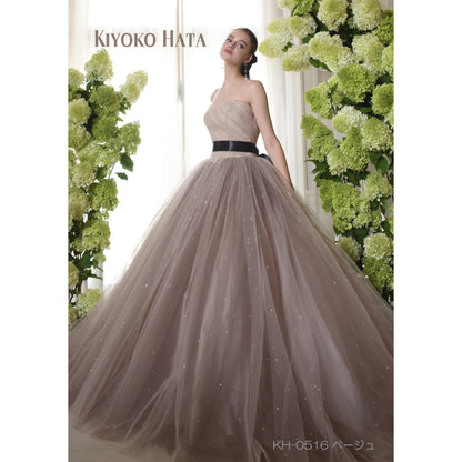 KIYOKO HATA ベージュドレス KH-0516【結婚式 カラードレス レンタル】