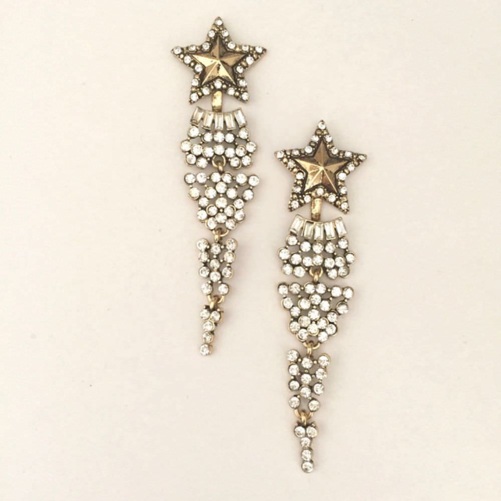 【ピアス・イヤリング】shooting star 星ピアス/ブライダルアクセサリー 【結婚式 ピアス イヤリング】