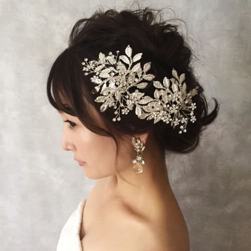 【ヘッドドレス】kirara ビジューヘッドパーツ/ブライダルアクセサリー 【結婚式　ヘアアクセサリー】