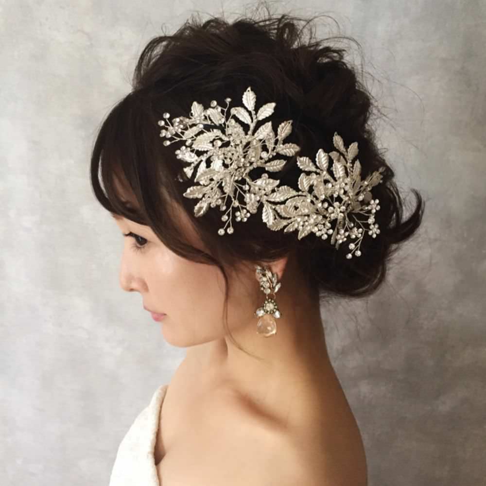 【ヘッドドレス】kirara ビジューヘッドパーツ/ブライダルアクセサリー 【結婚式　ヘアアクセサリー】