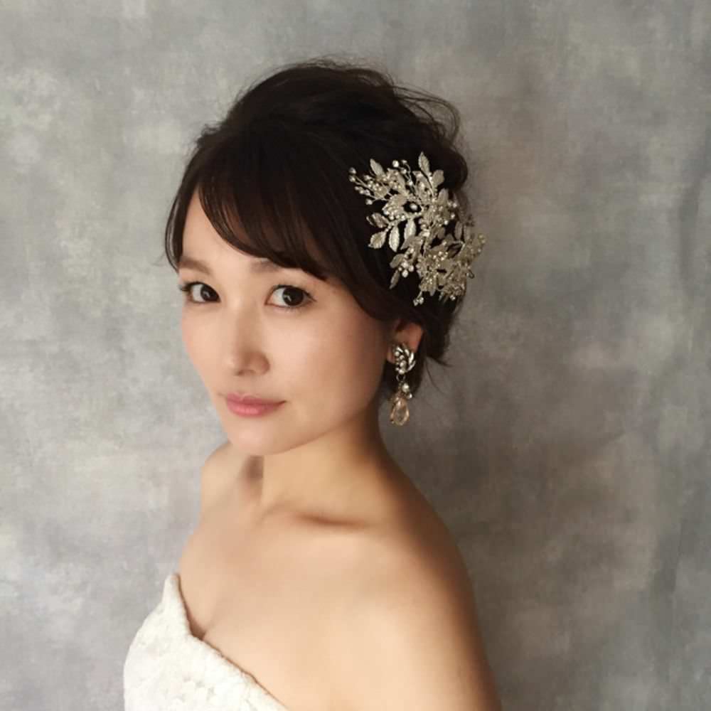 【ヘッドドレス】kirara ビジューヘッドパーツ/ブライダルアクセサリー 【結婚式　ヘアアクセサリー】