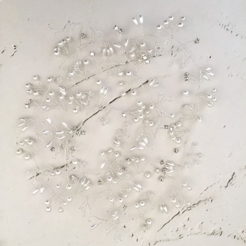 【ヘッドドレス】sprig 小枝ヘッドアクセサリーlong/ブライダルアクセサリー 【結婚式 ヘアアクセサリー】