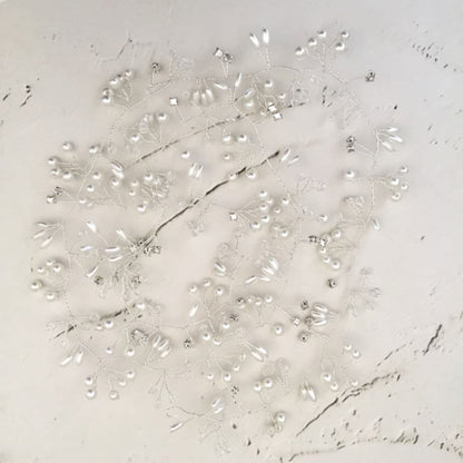 【ヘッドドレス】sprig 小枝ヘッドアクセサリーlong/ブライダルアクセサリー 【結婚式 ヘアアクセサリー】