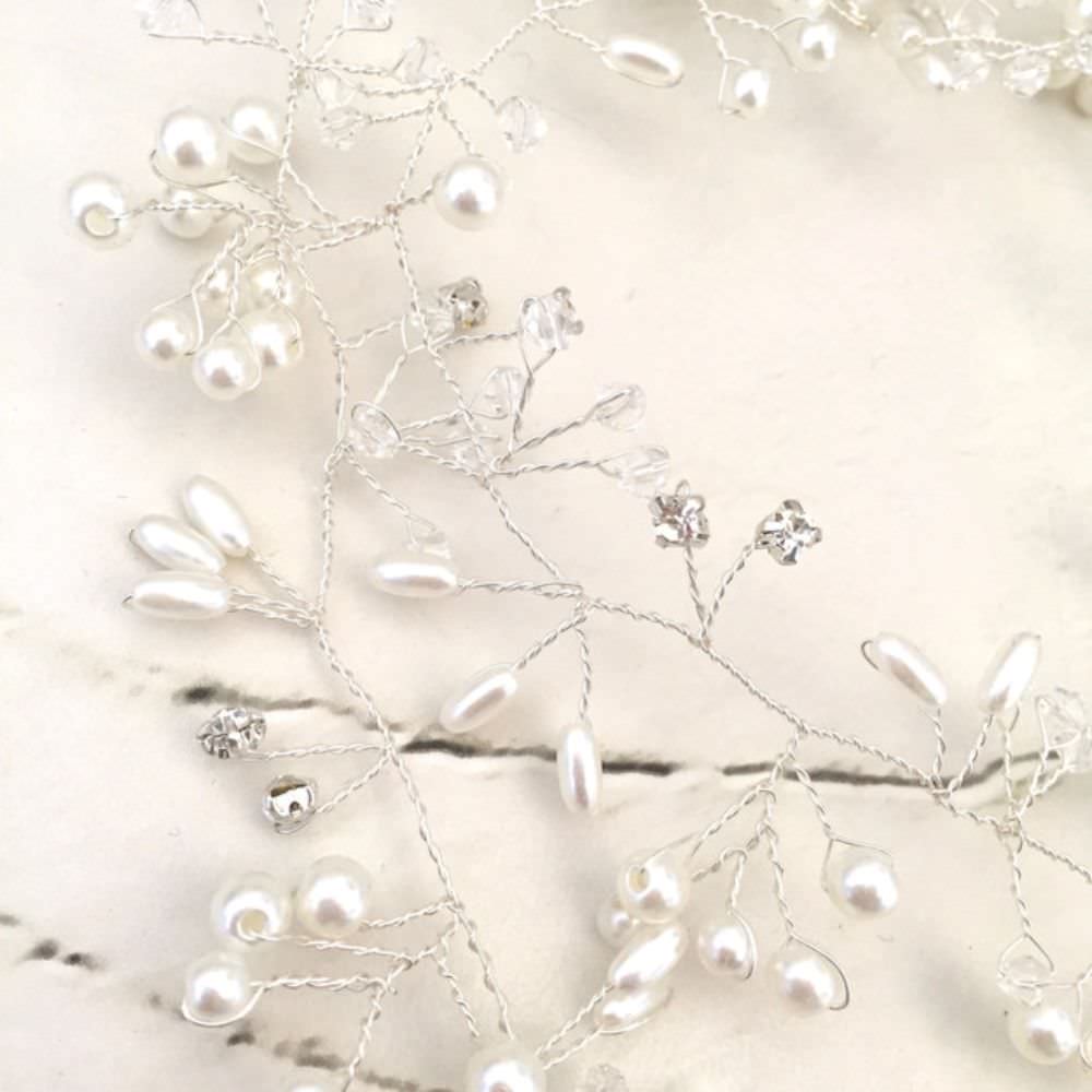 【ヘッドドレス】sprig 小枝ヘッドアクセサリーlong/ブライダルアクセサリー 【結婚式 ヘアアクセサリー】