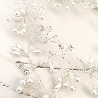 【ヘッドドレス】sprig 小枝ヘッドアクセサリーlong/ブライダルアクセサリー 【結婚式 ヘアアクセサリー】