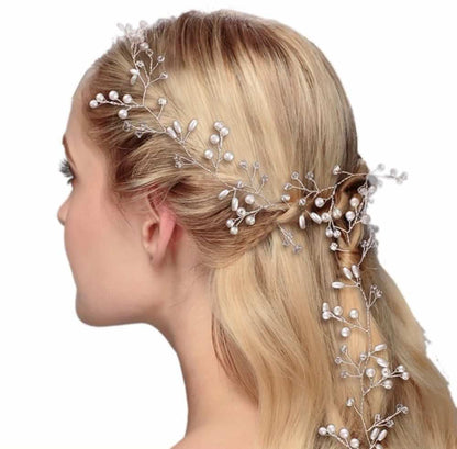 【ヘッドドレス】sprig 小枝ヘッドアクセサリーlong/ブライダルアクセサリー 【結婚式　ヘアアクセサリー】