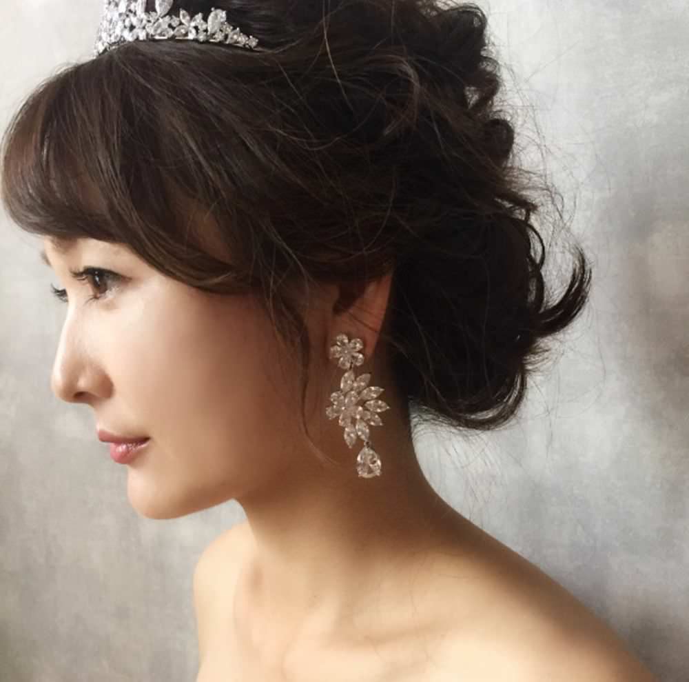 【ピアス・イヤリング】brilliant ジルコニアピアス/ブライダルアクセサリー 【結婚式 ピアス イヤリング】