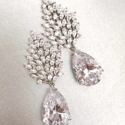 【ピアス・イヤリング】sage ジルコニアピアス/ブライダルアクセサリー 【結婚式 ピアス イヤリング】