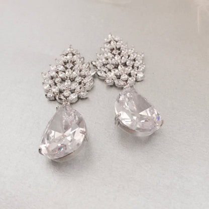 【ピアス・イヤリング】sage ジルコニアピアス/ブライダルアクセサリー 【結婚式 ピアス イヤリング】