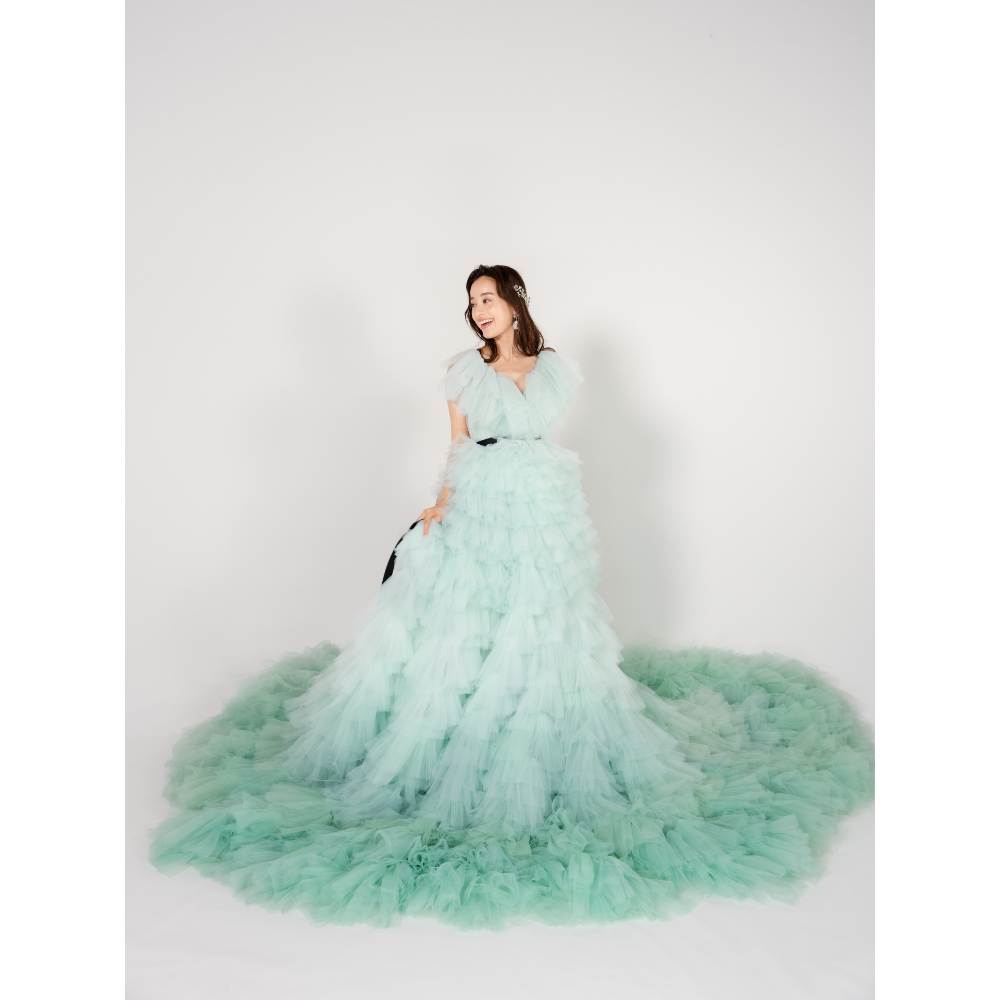 MAYA mint マヤ【カラードレス レンタル】ミリアロンドン グリーン【結婚式】