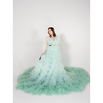 MAYA mint マヤ【カラードレス レンタル】ミリアロンドン グリーン【結婚式】