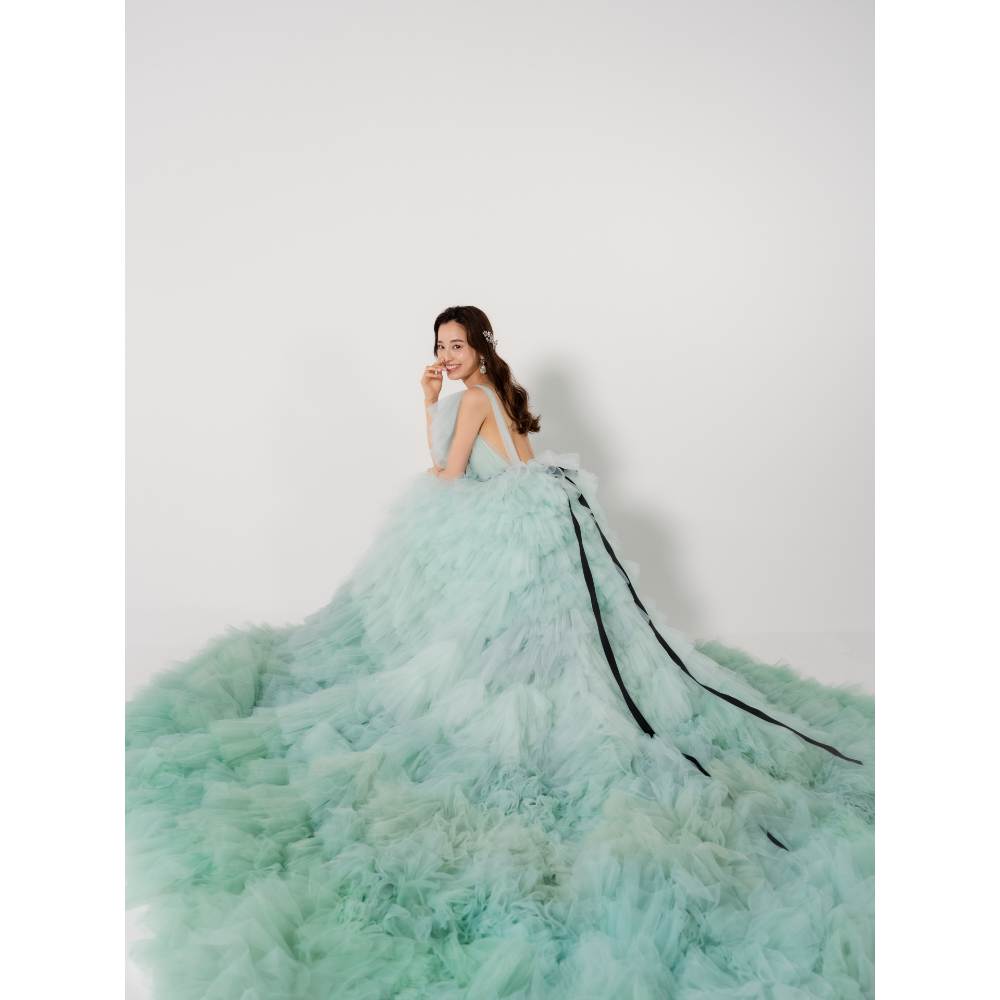 MAYA mint マヤ【カラードレス レンタル】ミリアロンドン グリーン【結婚式】