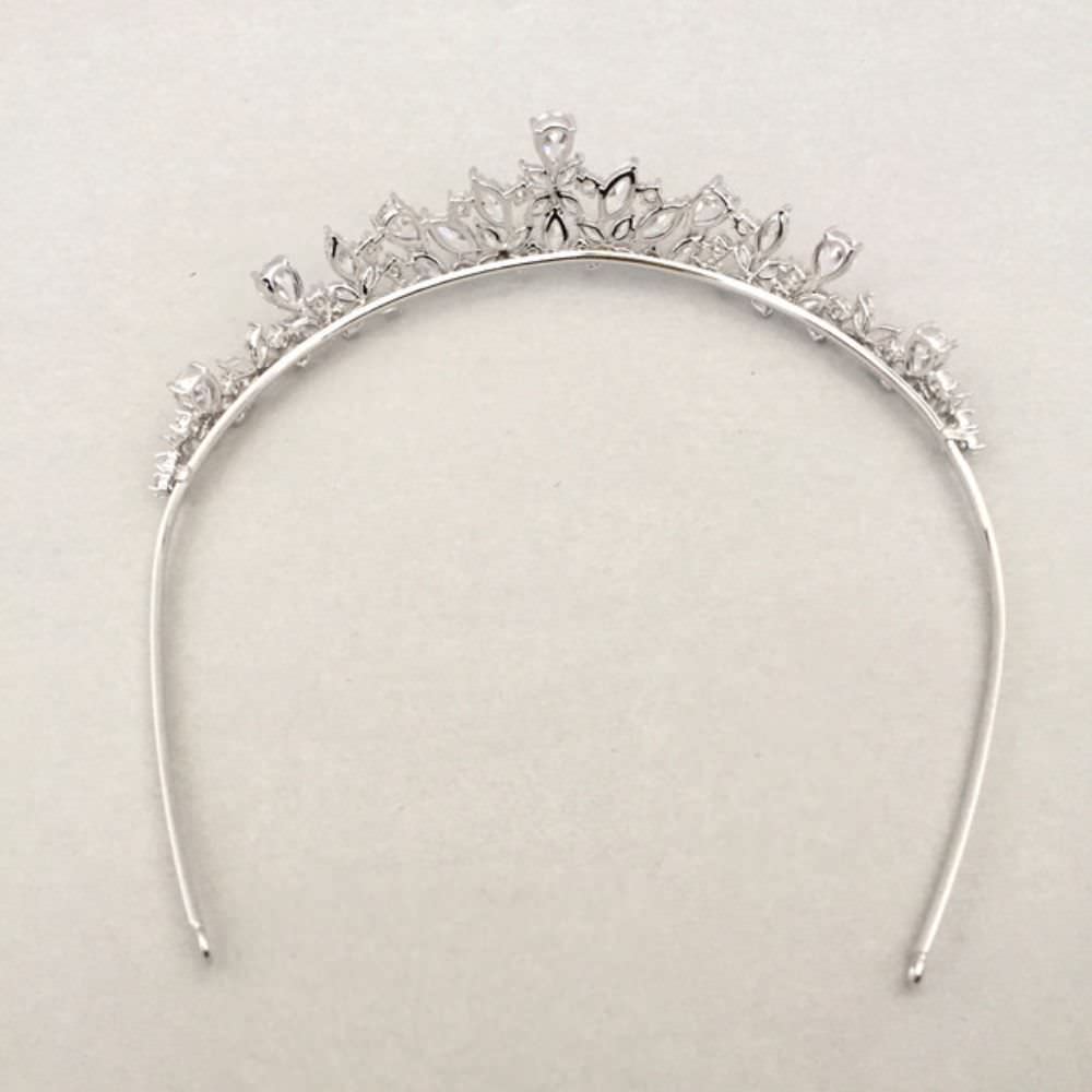 【ヘッドドレス】royal ジルコニアティアラ/ブライダルアクセサリー 【結婚式 ヘアアクセサリー】