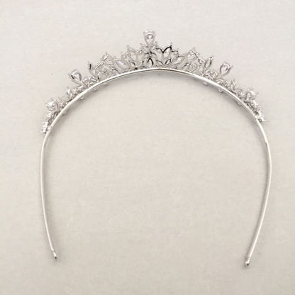 【ヘッドドレス】royal ジルコニアティアラ/ブライダルアクセサリー 【結婚式 ヘアアクセサリー】