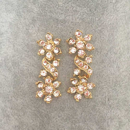 bijou ビジューゴールドネックレス&ピアスセット/ブライダルアクセサリー 【結婚式 アクセサリーセット】