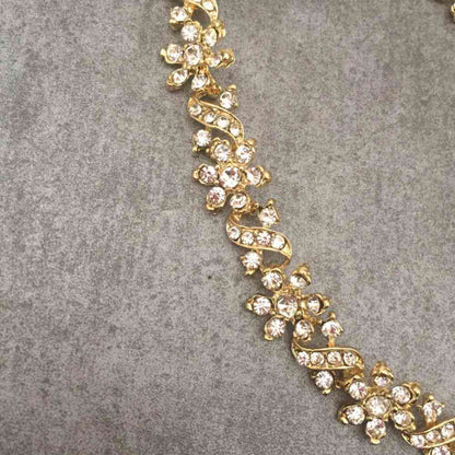 bijou ビジューゴールドネックレス&ピアスセット/ブライダルアクセサリー 【結婚式 アクセサリーセット】