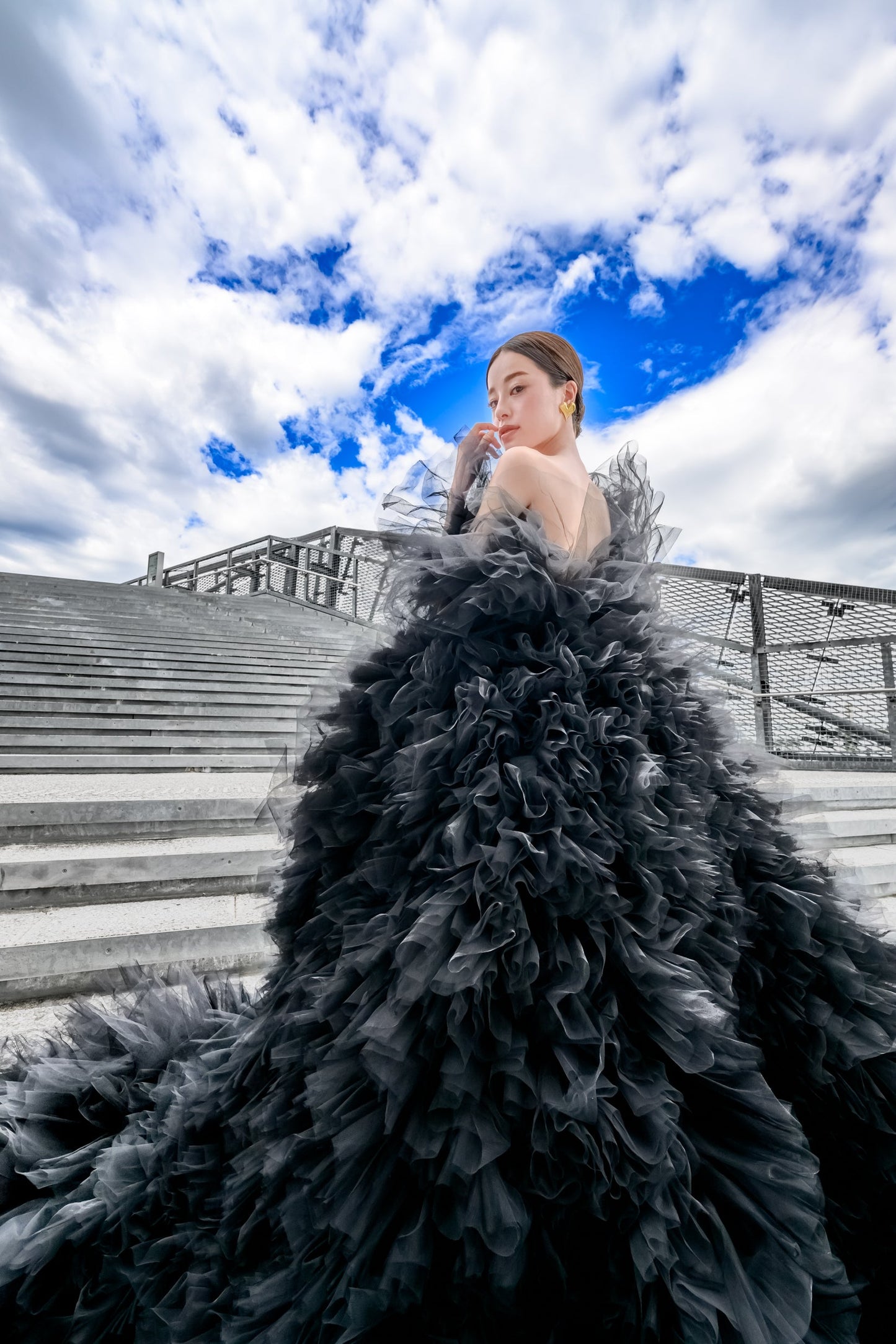 VALENTINA(BLACK) ヴァレンティナ【カラードレス レンタル】ミリアロンドン ブラック【結婚式】