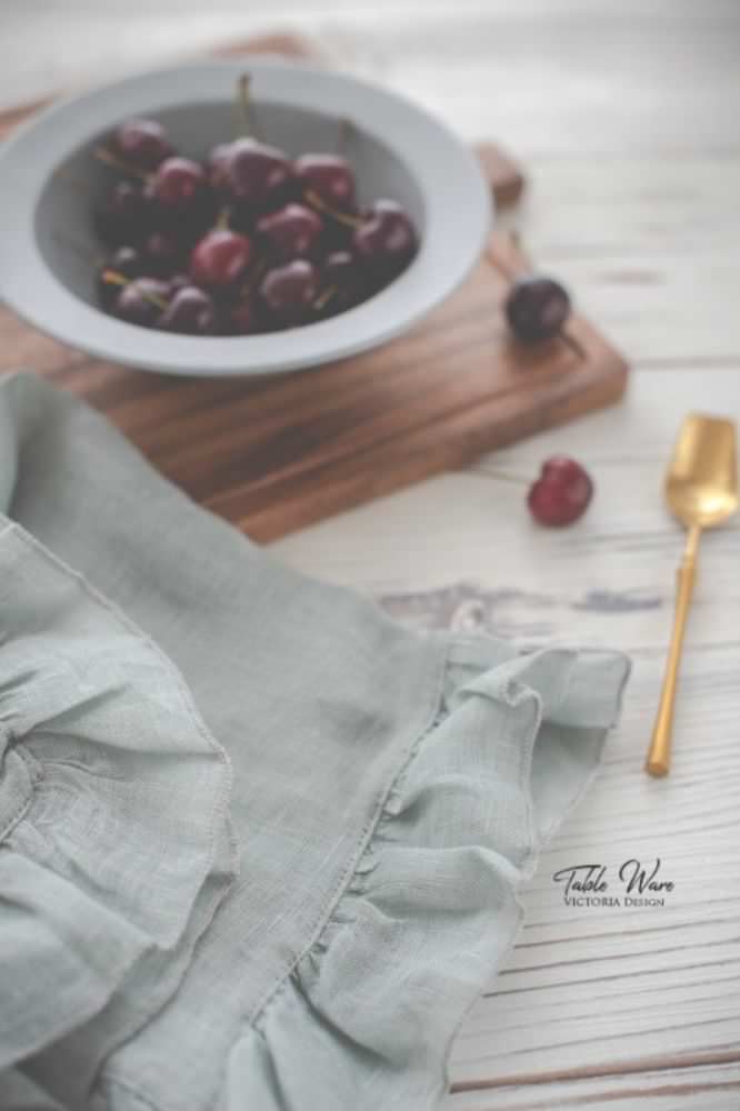 【フリルナプキン】ボルゴデルトヴァーリ(ice・アイスグリーン)/イタリアブランド 【結婚式 ギフト 引き出物 キッチン用品】