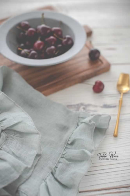 【フリルナプキン】ボルゴデルトヴァーリ(ice・アイスグリーン)/イタリアブランド 【結婚式 ギフト 引き出物 キッチン用品】