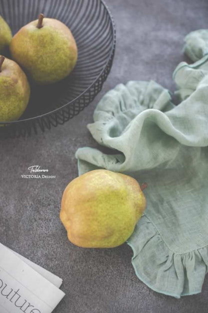 【フリルナプキン】ボルゴデルトヴァーリ(sage・グリーン)/イタリアブランド 【結婚式 ギフト 引き出物 キッチン用品】