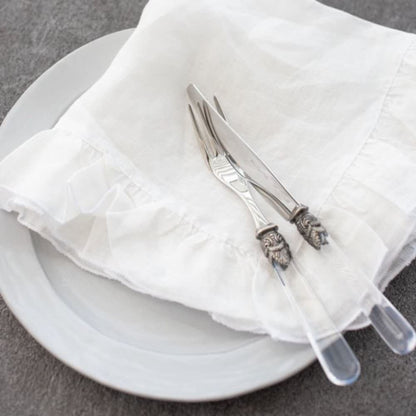 【フリルナプキン】ボルゴデルトヴァーリ(ivory・ホワイト)/イタリアブランド 【結婚式 ギフト 引き出物 キッチン用品】