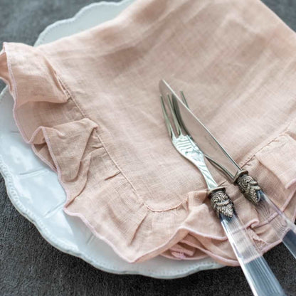【フリルナプキン】ボルゴデルトヴァーリ(radice・フラミンゴピンク)/イタリアブランド 【結婚式 ギフト 引き出物 キッチン用品】