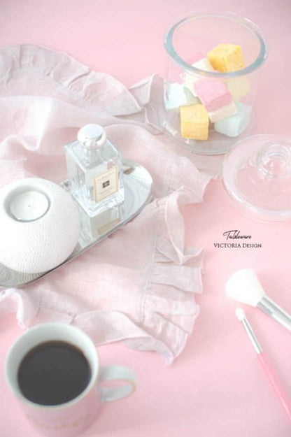 【フリルナプキン】ボルゴデルトヴァーリ(tulle・ベビーピンク)/イタリアブランド 【結婚式 ギフト 引き出物 キッチン用品】