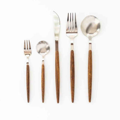 ナチュラルカトラリー5点セット(シルバー) 【結婚式 ギフト 引き出物 キッチン用品】