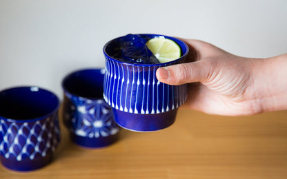 瑠璃 スタックカップ 麻の葉 【結婚式 ギフト 引き出物 食器類】