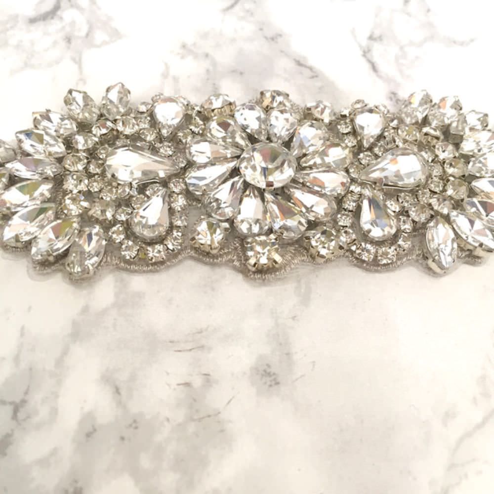 【ブレスレット】flower ビジューリボンブレスレット/アームレット/アンクレット/ブライダルアクセサリー 【結婚式 ブレスレット】