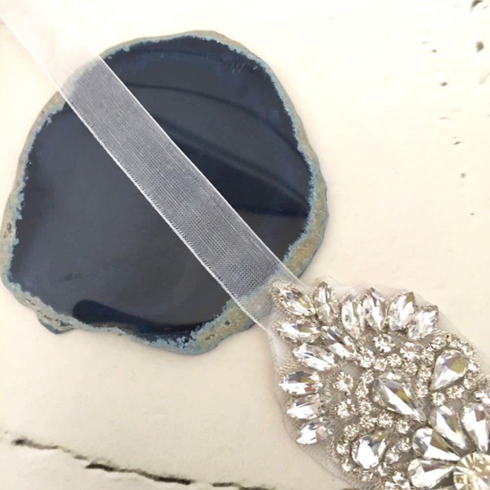 【ブレスレット】flower ビジューリボンブレスレット/アームレット/アンクレット/ブライダルアクセサリー 【結婚式 ブレスレット】