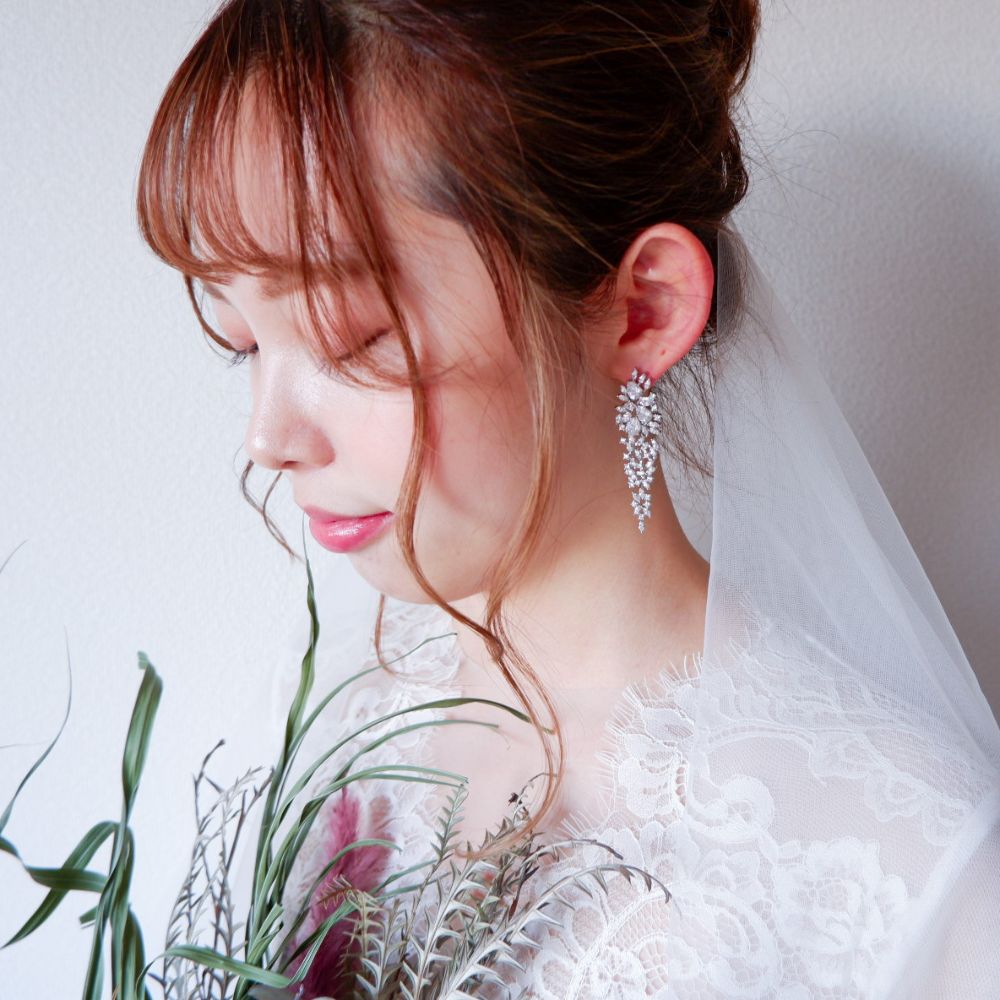 【ピアス】ビジュー ウェディング ブライダルピアス g1 【結婚式 ピアス イヤリング】