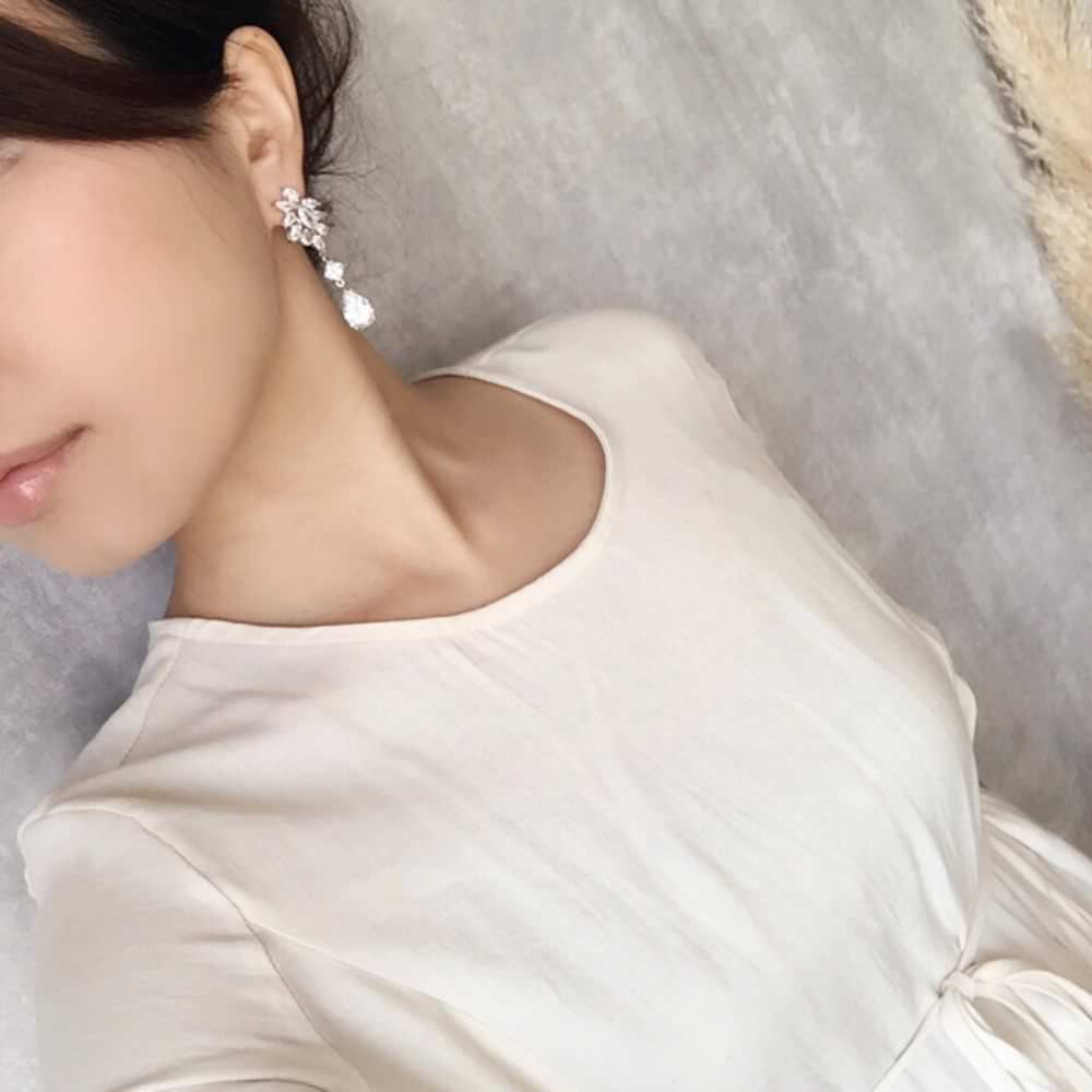 【ピアス・イヤリング】classic ジルコニアピアス/ブライダルアクセサリー 【結婚式 ピアス イヤリング】