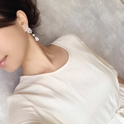 【ピアス・イヤリング】classic ジルコニアピアス/ブライダルアクセサリー 【結婚式 ピアス イヤリング】