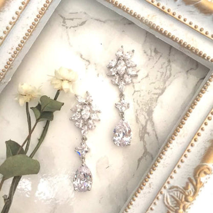 【ピアス・イヤリング】classic ジルコニアピアス/ブライダルアクセサリー 【結婚式 ピアス イヤリング】