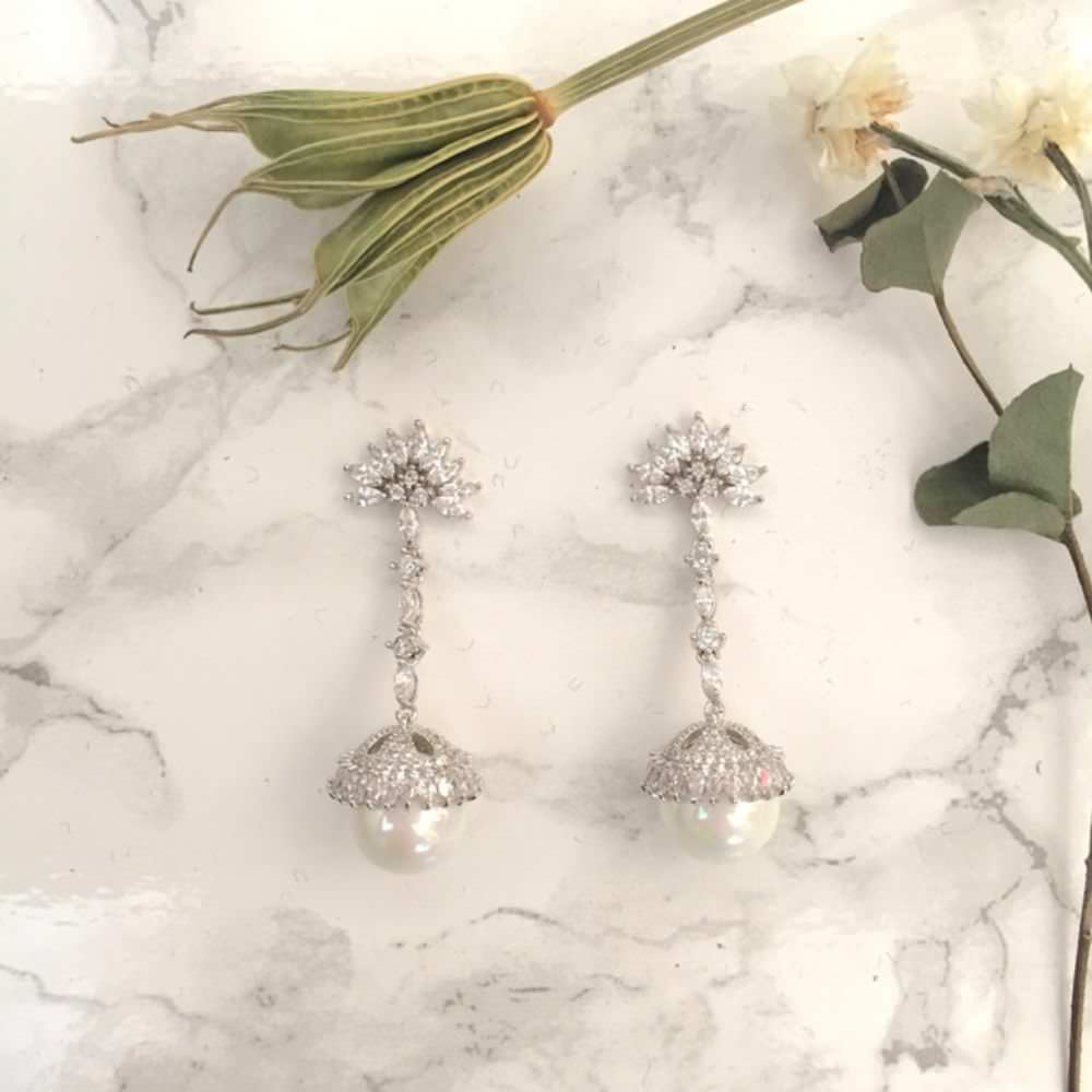 【ピアス・イヤリング】bonbon ジルコニアピアス/ブライダルアクセサリー 【結婚式 ピアス イヤリング】