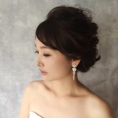 【ピアス・イヤリング】shooting star ジルコニアピアス/ブライダルアクセサリー 【結婚式 ピアス イヤリング】