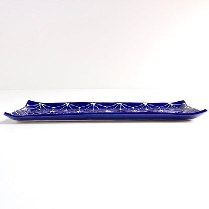 瑠璃 長角皿 麻の葉 【結婚式 ギフト 引き出物 食器類】