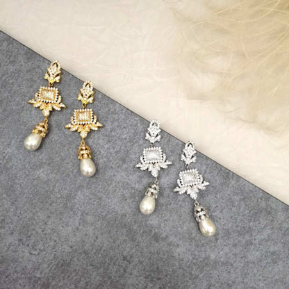 【ピアス・イヤリング】Lily ジルコニアピアス/ブライダルアクセサリー 【結婚式 ピアス イヤリング】