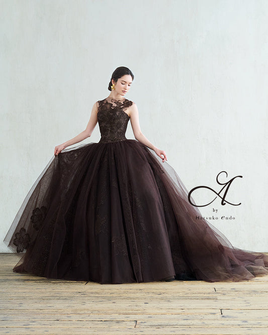 アンバー HE-124(Brown)【カラードレス】