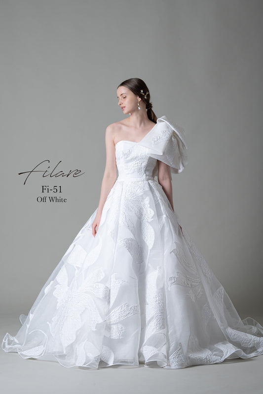 アイラ Fi-51-OffWhite【ウェディングドレスレンタル】