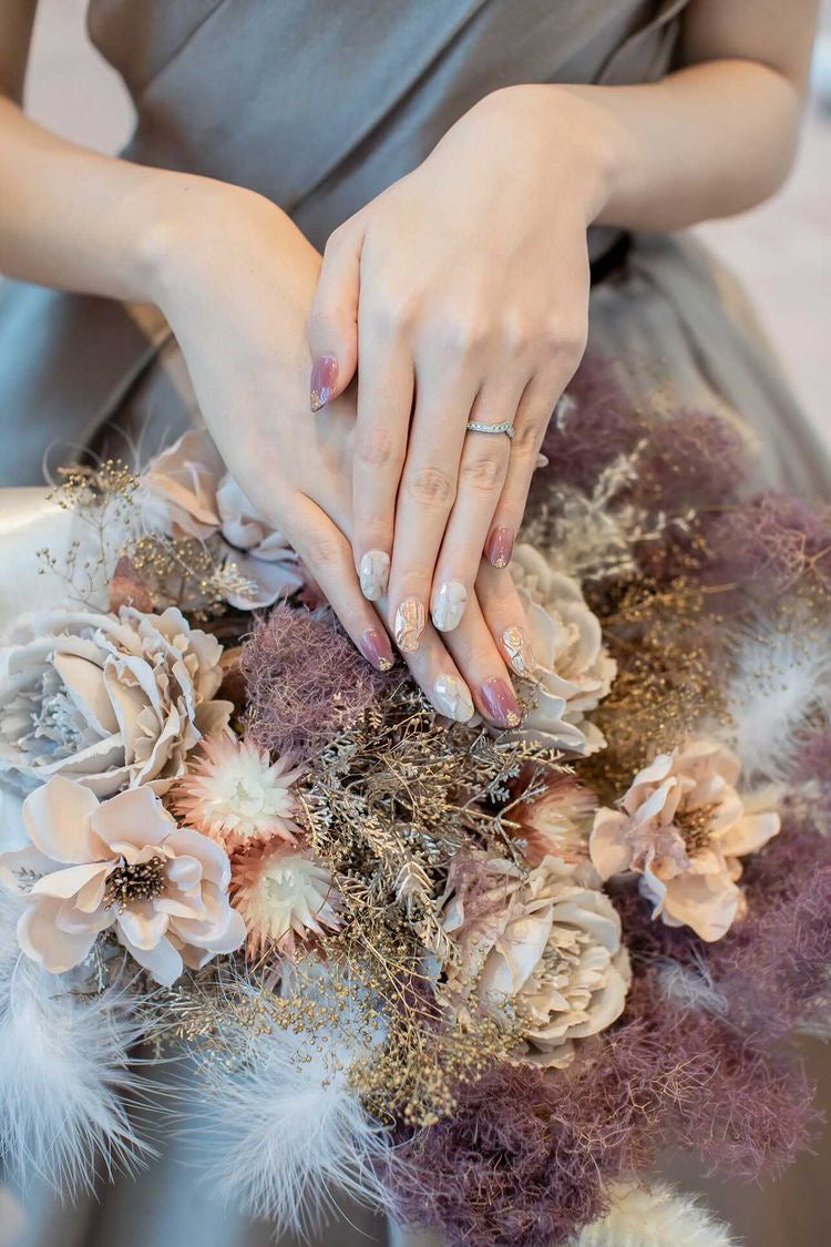 形状記憶オーダーメイドネイルチップ 【結婚式 ブライダルネイル オーダーメイド】