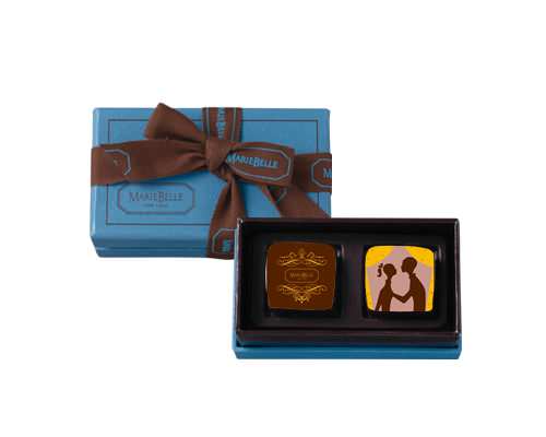 ブルーボックス(2個入り) 【チョコ マリベル】 【結婚式 ギフト 食品 引き菓子 洋菓子】