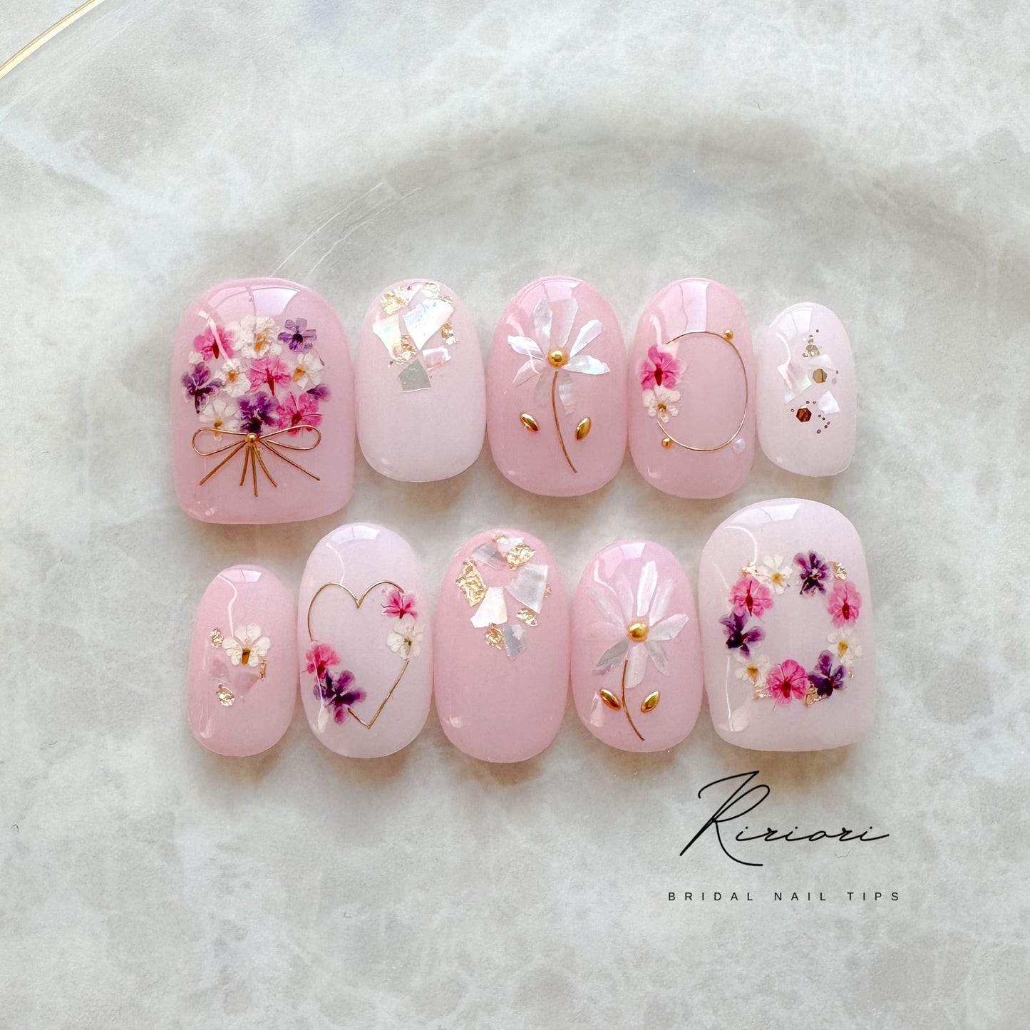 形状記憶オーダーメイドネイルチップ 【結婚式 ブライダルネイル オーダーメイド】